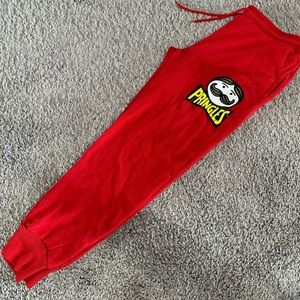 Pringles Logo Red Sweatpants Joggers